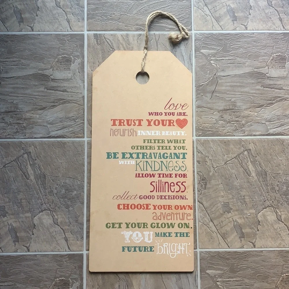 Danielson Design Love Who You Are Wood Wall Tag Decor